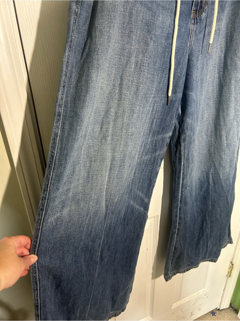 JUDY BLUE MADE TO MOVE WIDE LEG PALAZZO FEATHERWEIGHT ELASTIC WAIST Size 13/31 - Picture 3 of 15